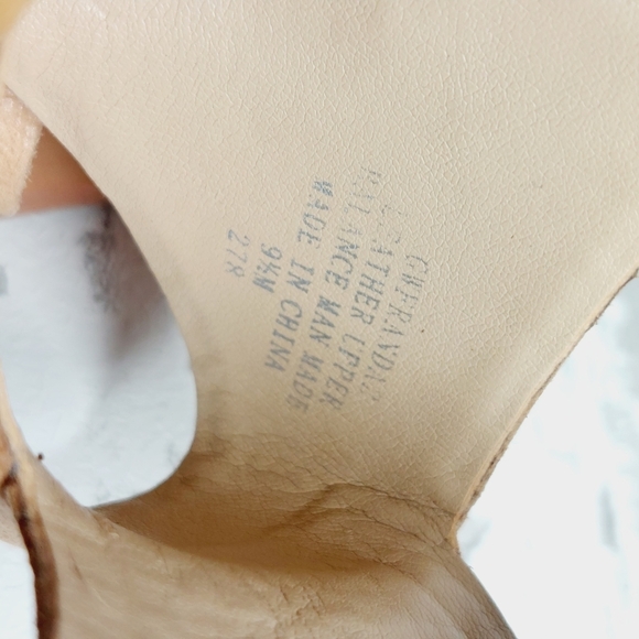 Guess Brown Tan Leather Open Toe Lace Up Strappy Casual Gladiator Sandals K746 - Picture 8 of 9